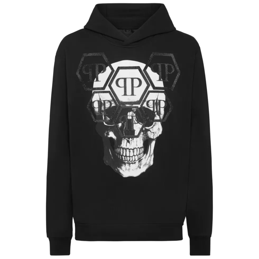 Hoodie Sweatshirt LS Skull
