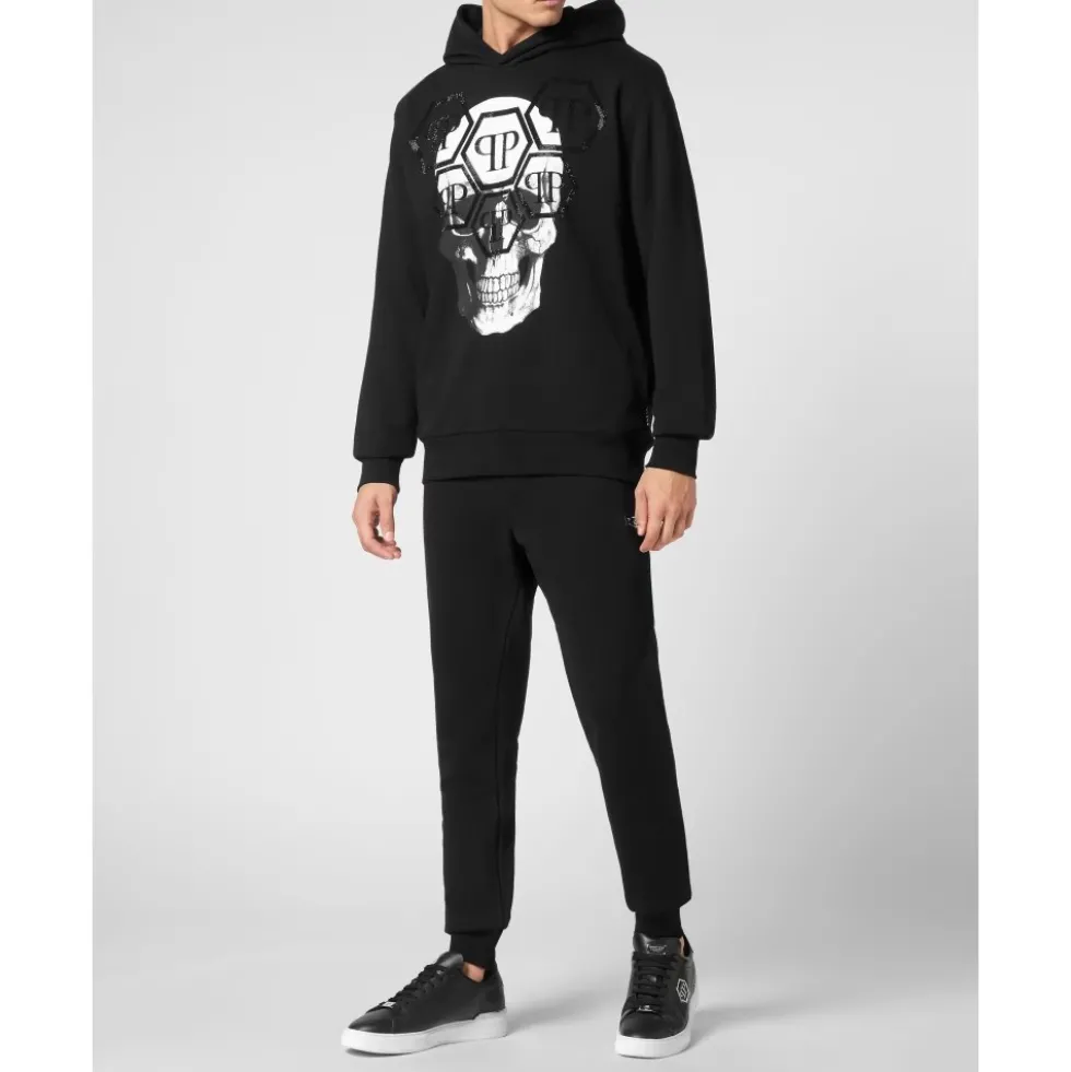 Hoodie Sweatshirt LS Skull