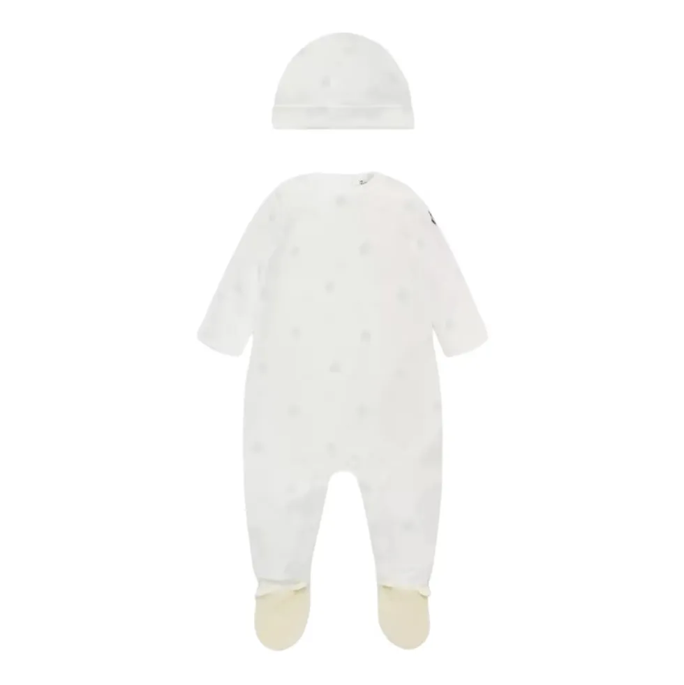Hvid Baby Romper med Kappe