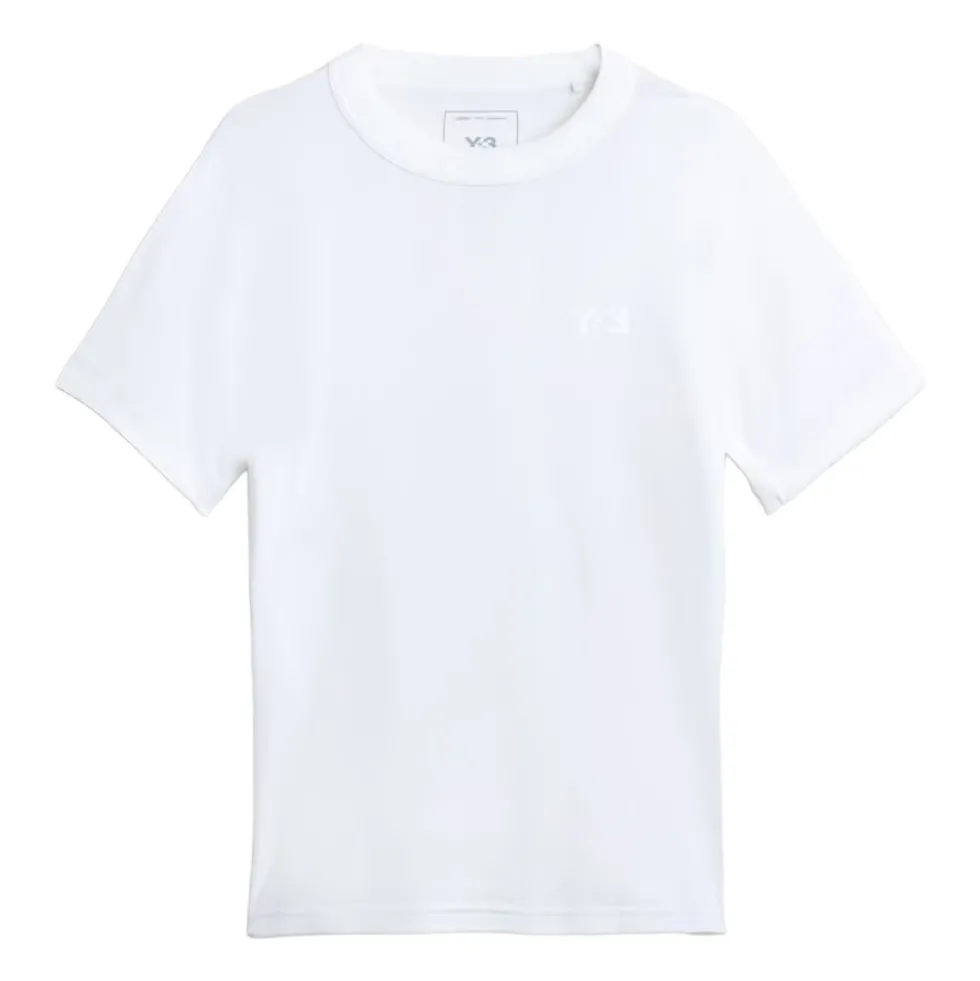 Hvid Crew-neck Logo Print T-shirt