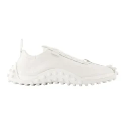 Hvide Lædersneakers med Messingdetaljer
