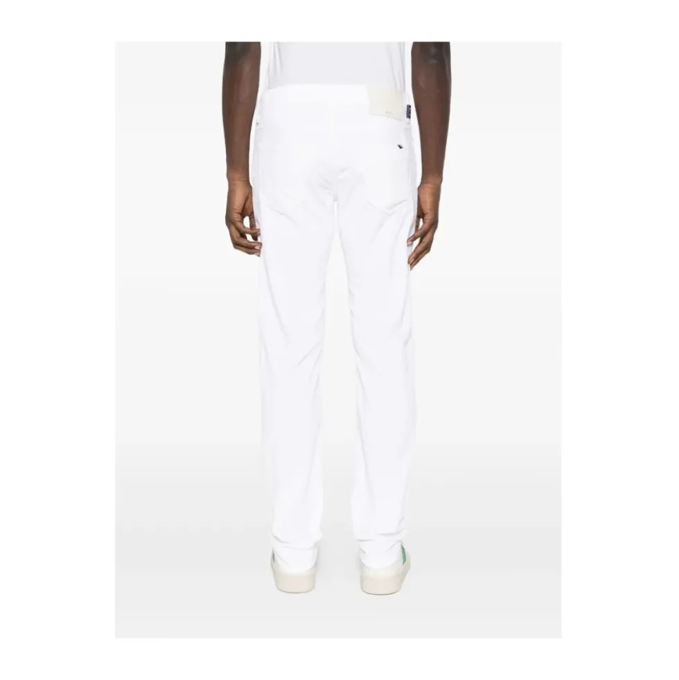 Hvid Klassisk Straight Leg Jeans