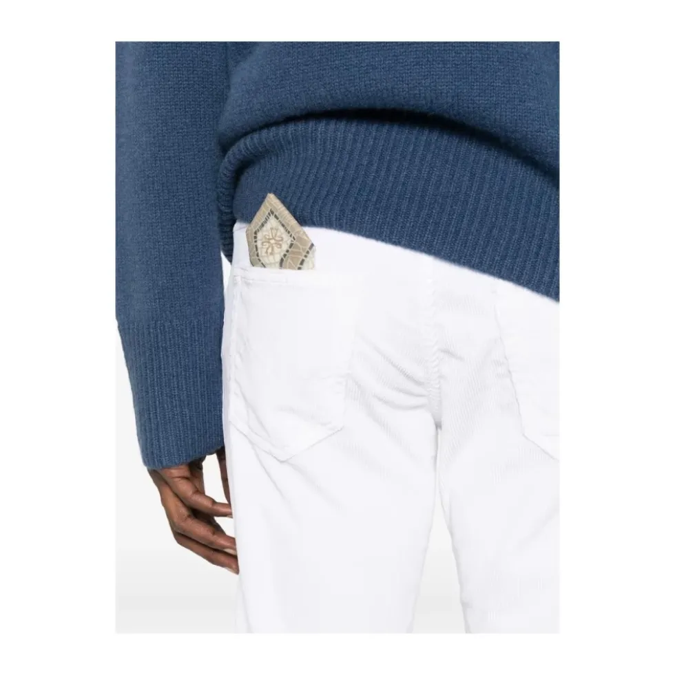 Hvid Klassisk Straight Leg Jeans