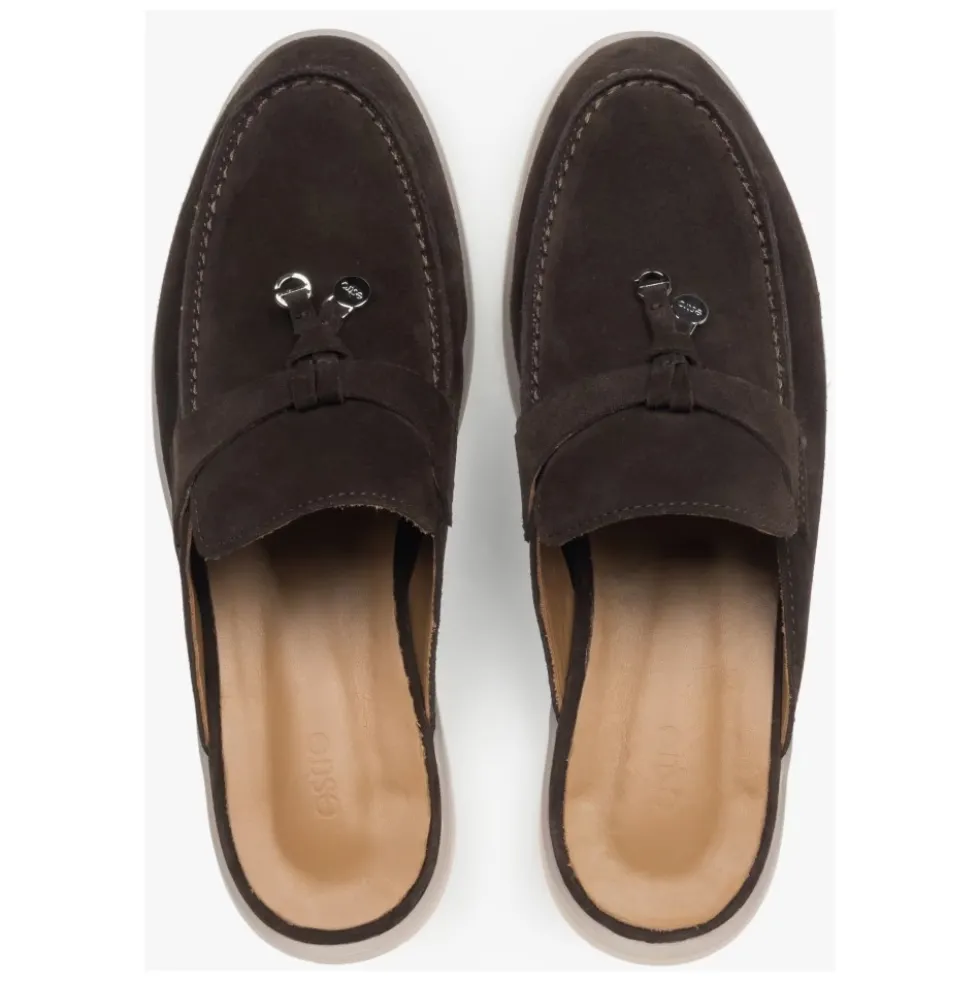Italienske Velour Tassel Mules