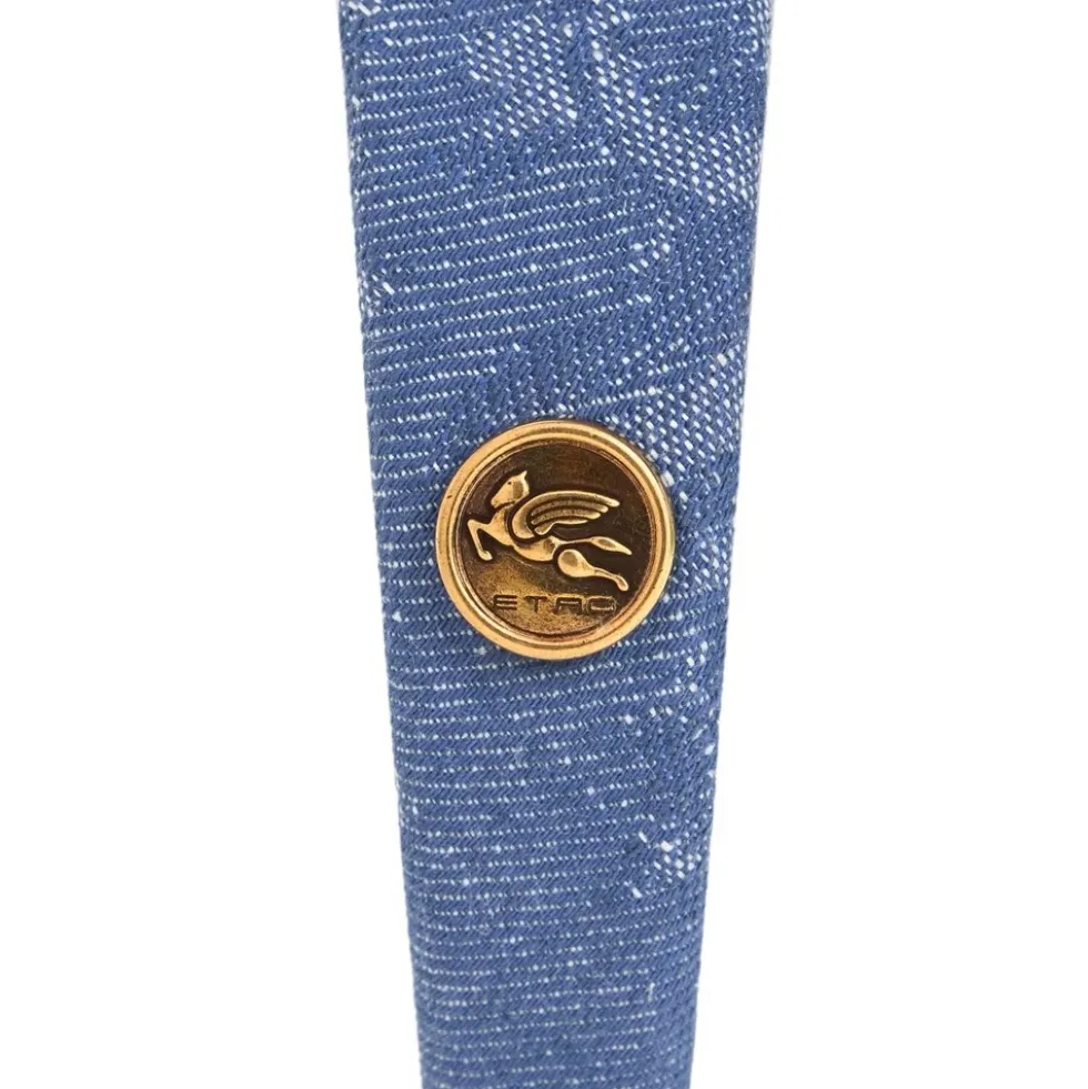Jacquard Denim Hårbånd