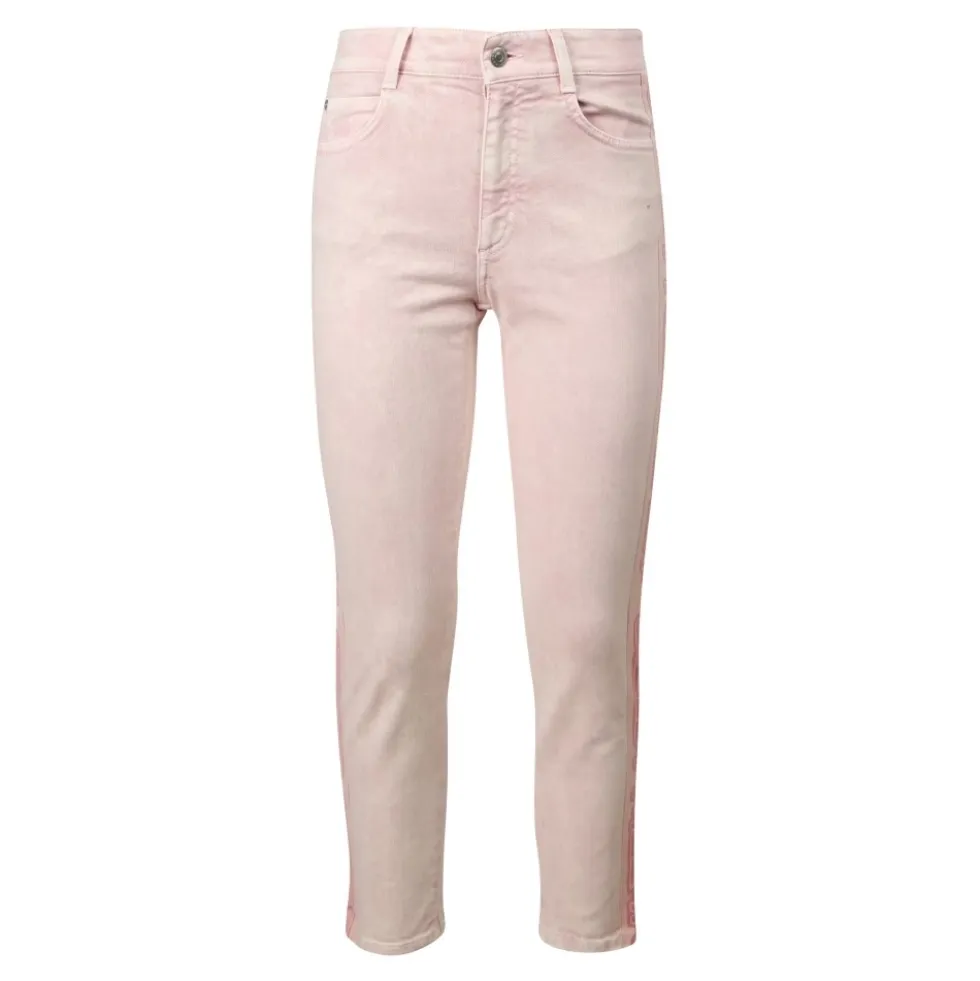 Jeans med brandet bånd