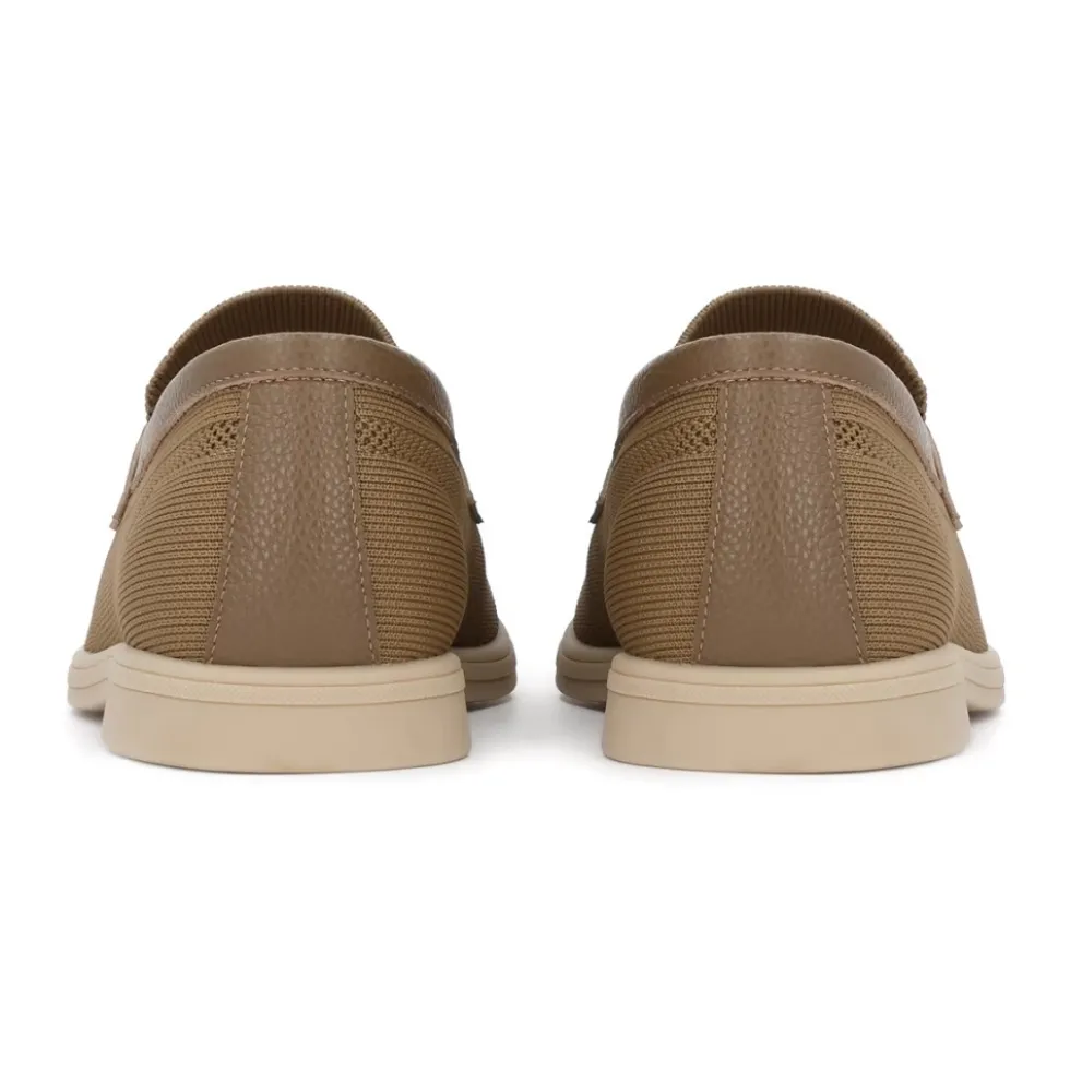 Kazar Herre slip-on sko med perforeret stof og læderdetaljer