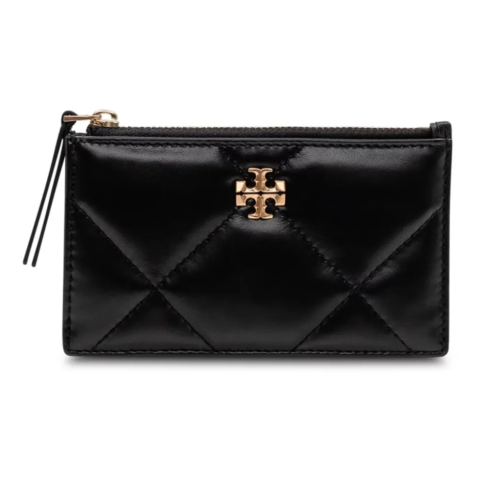 Kira Diamond Quilt Zip Card Case