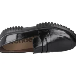 Klassiske Loafers i Sort Laklæder