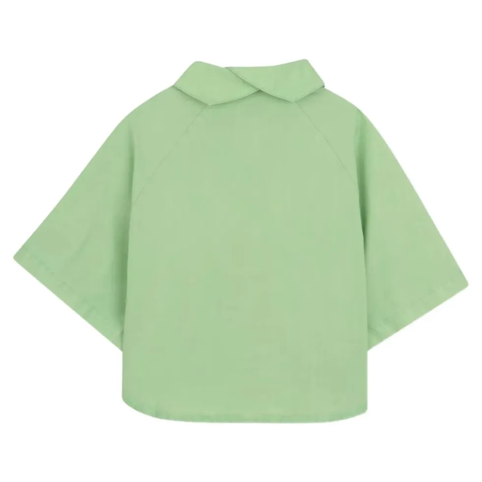 Kortærmet poplin skjorte