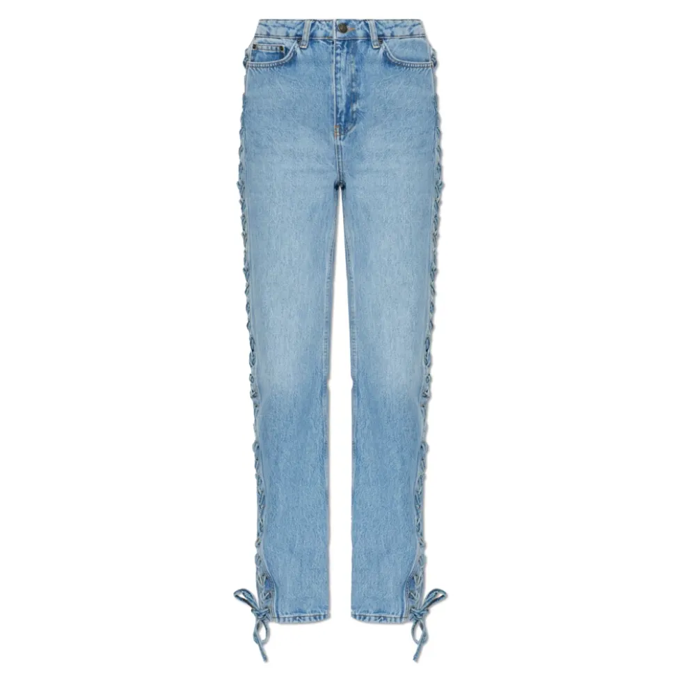 Laced Straight Leg Jeans