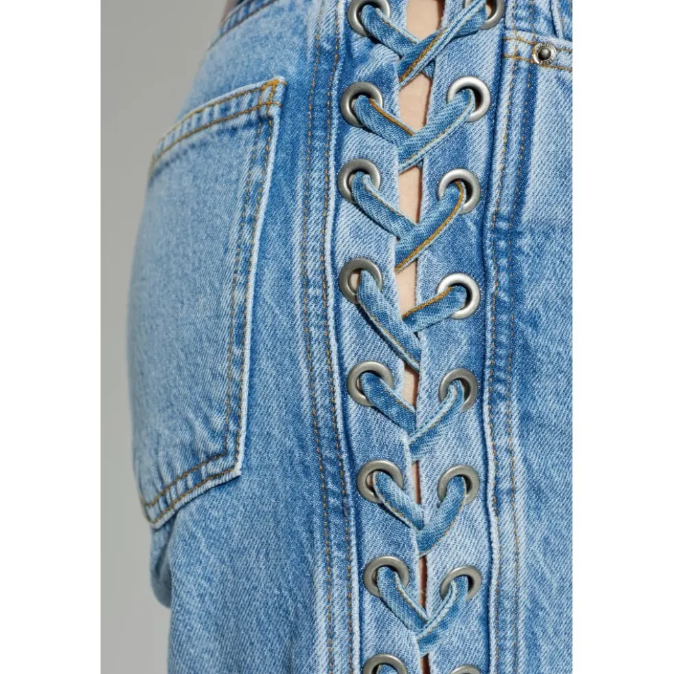 Laced Straight Leg Jeans