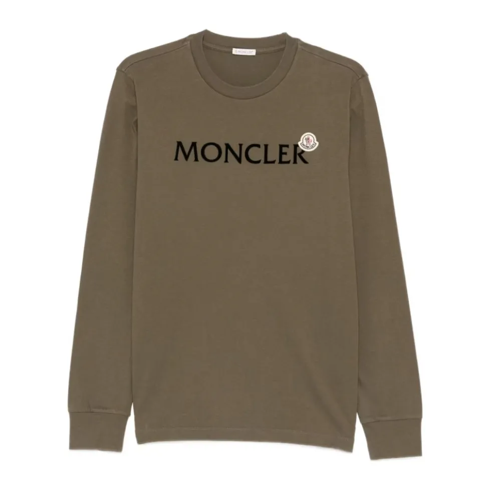 Langærmet T-shirt i bomuldsjersey