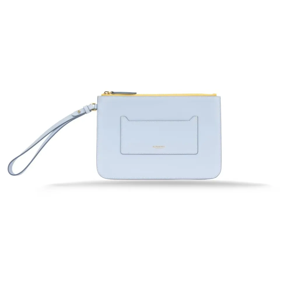 Læder Dame Clutch Taske med Lynlås