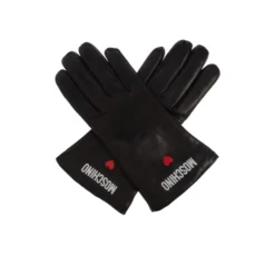 Læderhandsker med trykt logo