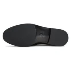 Læder Loafers med Blokhæl - Patent Sort
