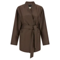 Linen Blend Blazer med sjalskrave