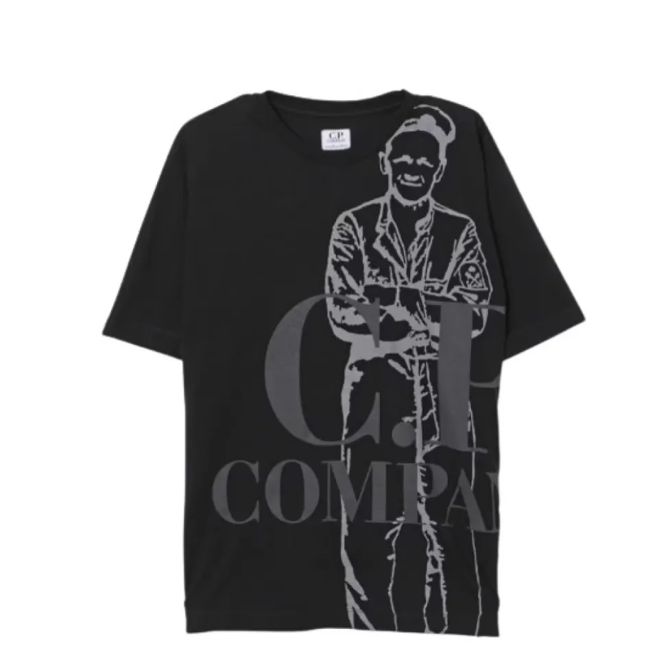 Logo-broderet bomulds T-shirt