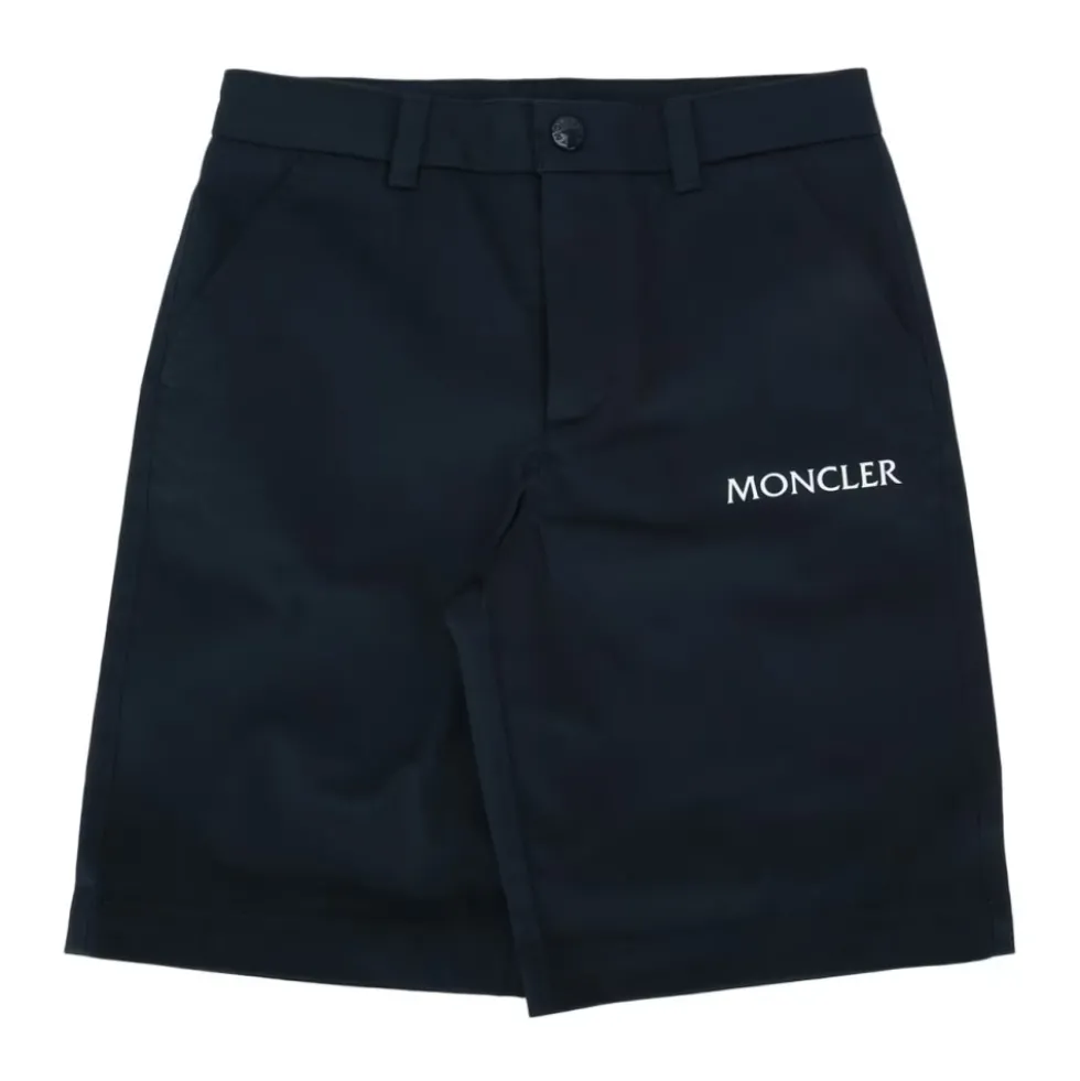 Logo Cotton Gabardine Shorts