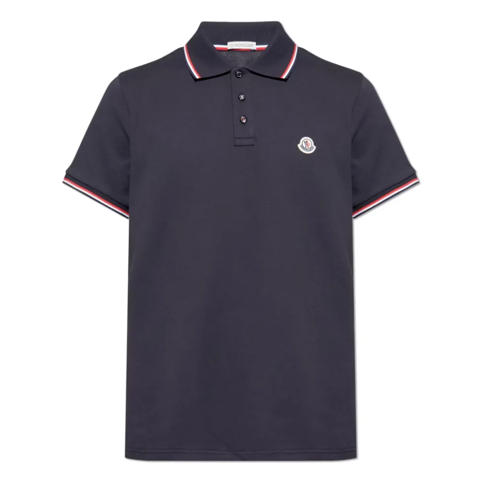 Logo Patch Cotton Polo Shirt