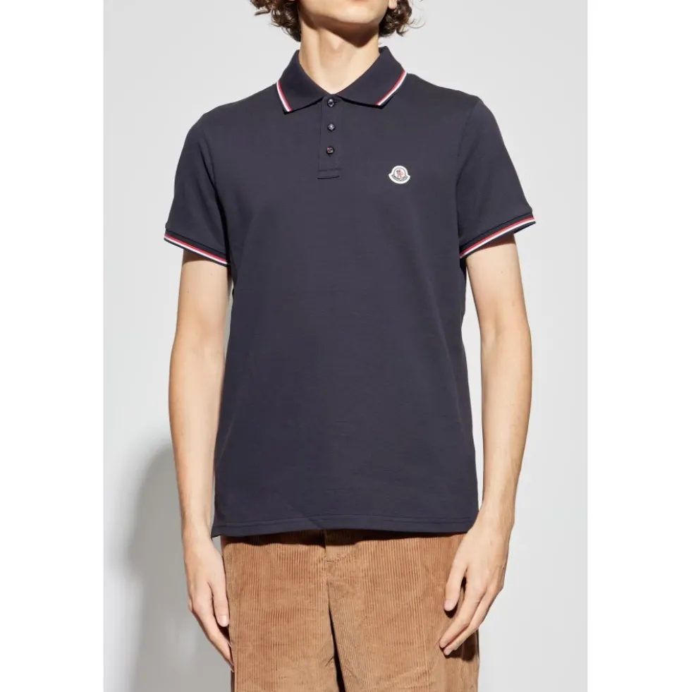 Logo Patch Cotton Polo Shirt