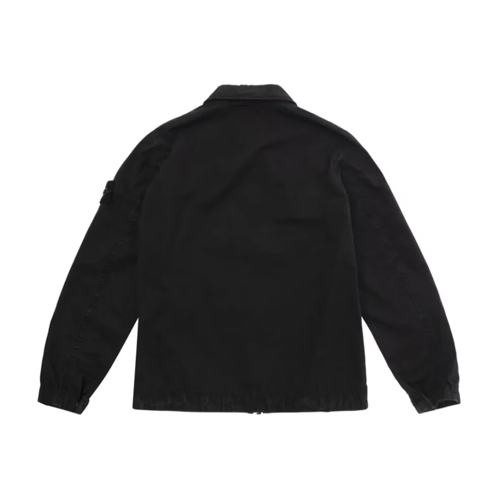 Logo Patch Zip-Up Skjorte