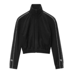 Logo-Tape Cropped Track Jacket