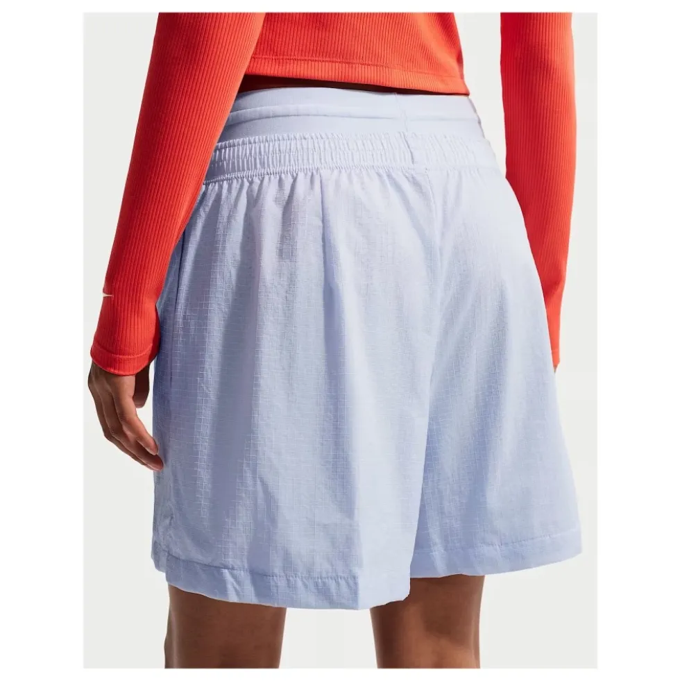 Loose High-Waisted Lightweight Ripstop Shorts