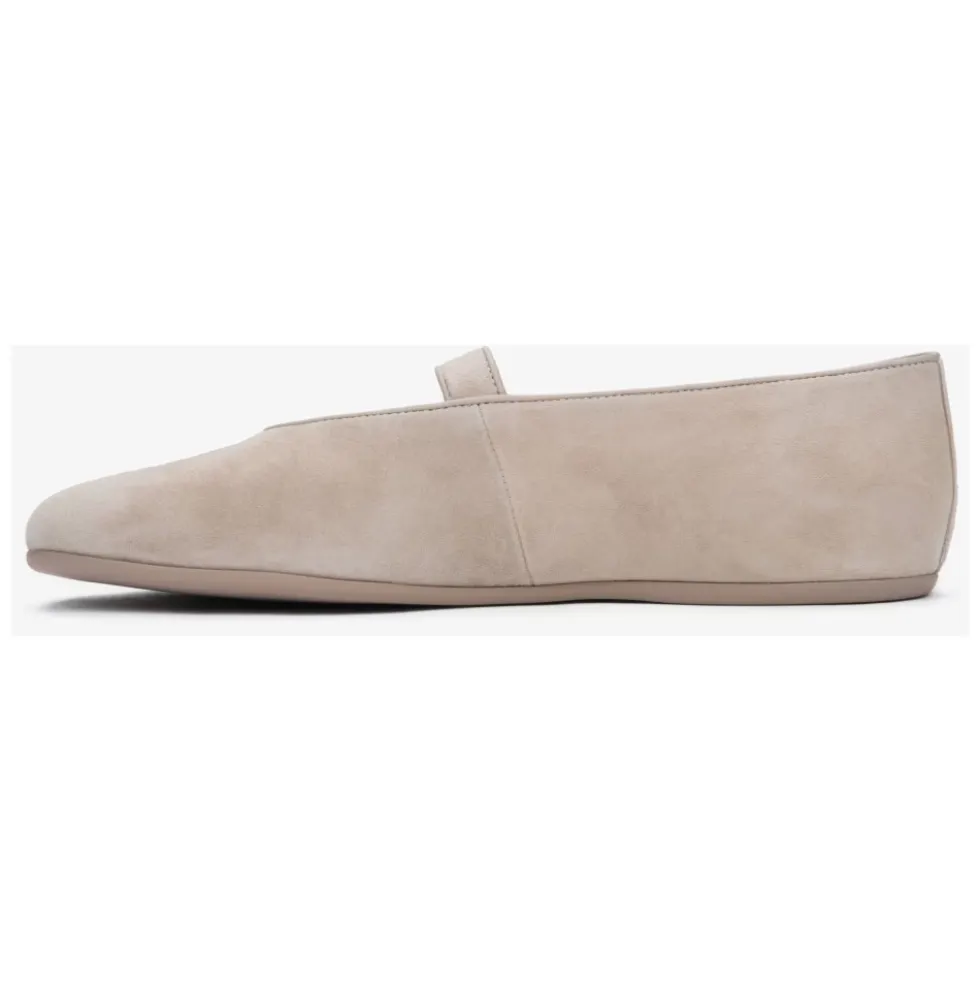 Lyse Beige Ballerinaer med Spænde