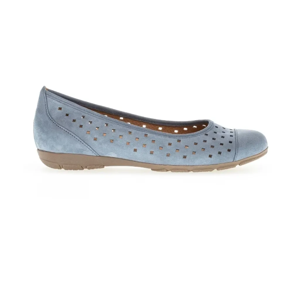 Lyseblå Slip-On Sommer Ballerina