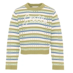 Maglia traforata Girocollo Logo ricamato