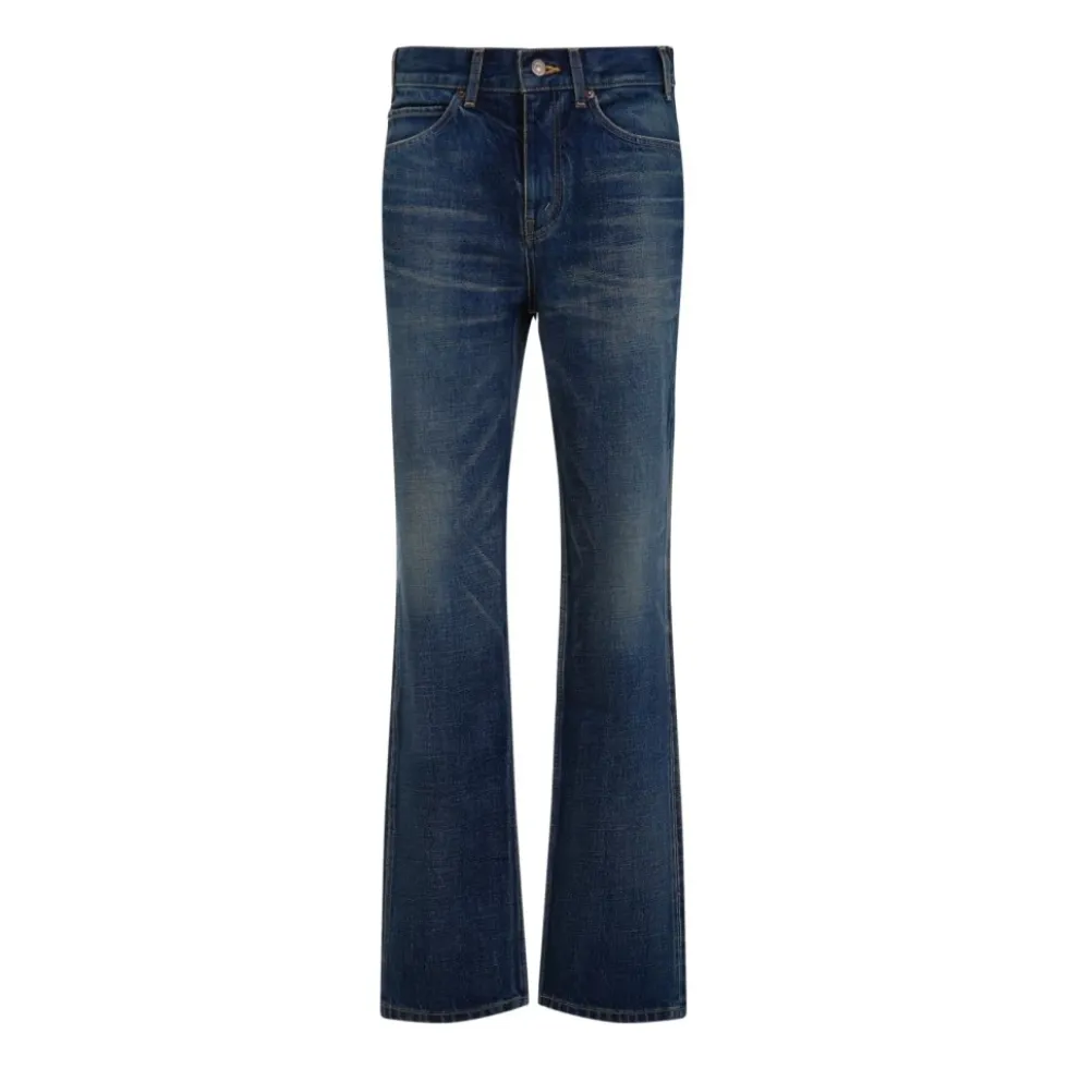 Mørkeblå Flare Jeans