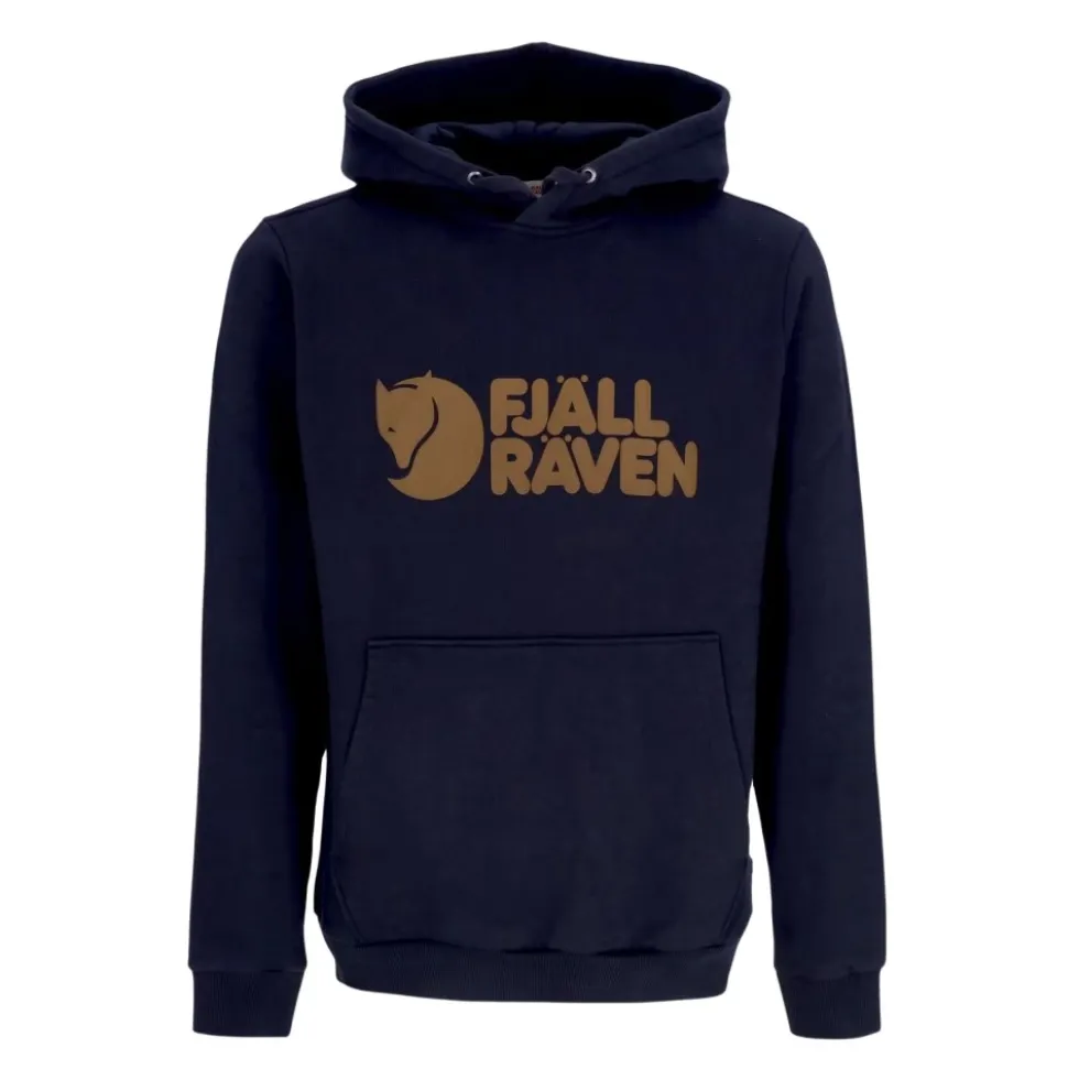 Mørkeblå Logo Hoodie Plys Sweatshirt