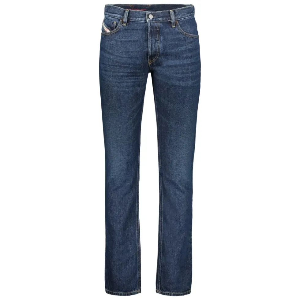 Mørkeblå Straight High Waist Jeans