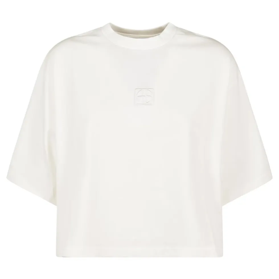 Myers Cropped Tee med Indrammet Monogram