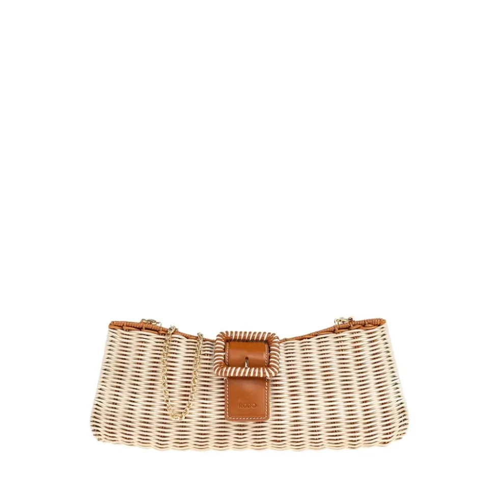 Nathalie Woven Wicker Clutch