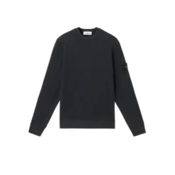 Navy Blue Crewneck Waffle Sweatshirt
