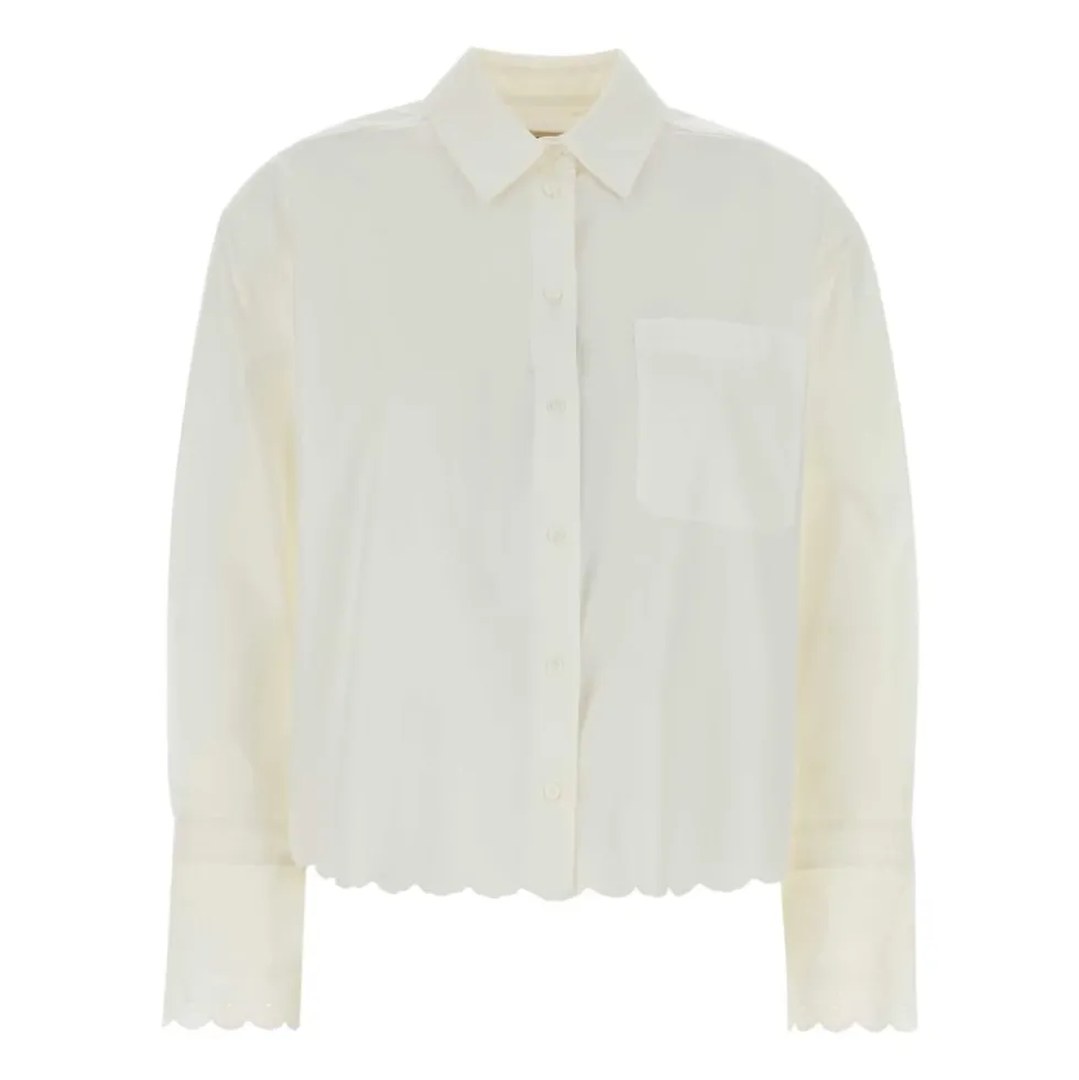 Neutro Scalloped Poplin Shirt
