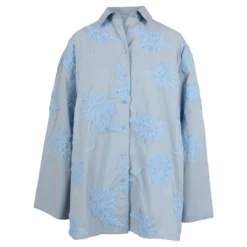 Oversized Skjorte med Kimonoærmer
