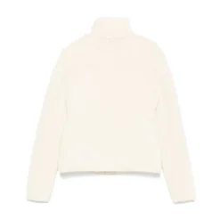 Padded Wool Zip-Up Cardigan