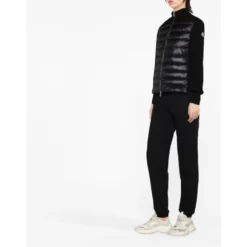 Padded Wool Zip-Up Cardigan
