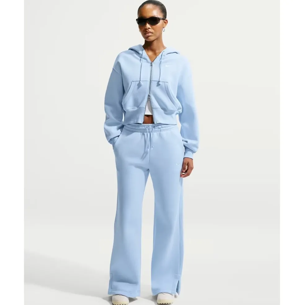 Phoenix Fleece High-Waisted Wide-Leg Trousers