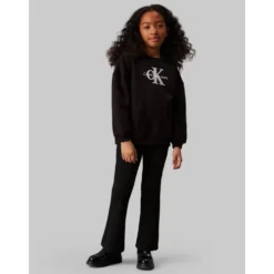 Pinstripe Flare Bukser i Sort