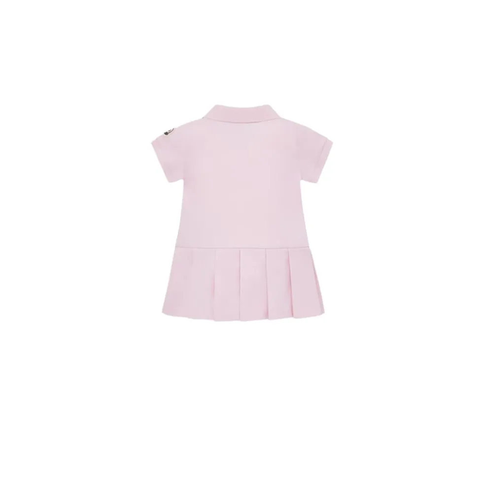 Pleated Piqué Polo Dress