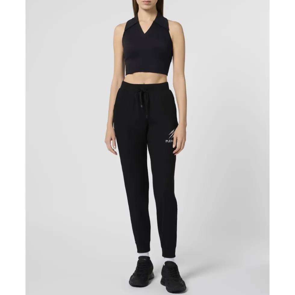 Polo Neck Cropped Top