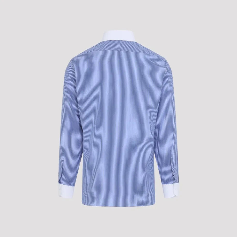 Poplin Track Stripe Contrast Classic Fit Skjorte