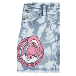 Printed Cotton Denim Salopette