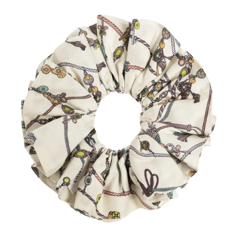 Printed Silk Twill Scrunchie