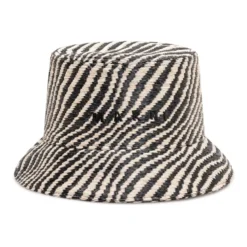 Raffia Bucket Hat med logo broderi