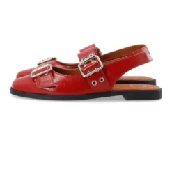 Rød Patent Mary Jane Slingback Ballerinaer